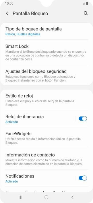 Pulsa Tipo de bloqueo de pantalla e introduce el código de seguridad actual. Pulsa Tipo de bloqueo de pantalla e introduce el código de seguridad actual.