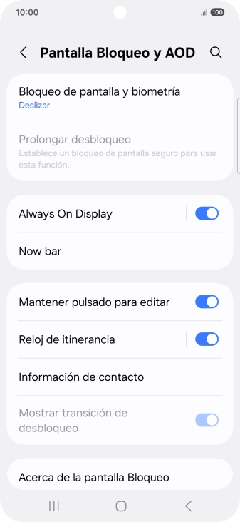 Pulsa Bloqueo de pantalla y biometría. Pulsa Bloqueo de pantalla y biometría.