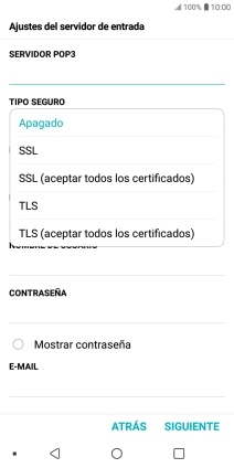 Pulsa Apagado para desactivar la función.