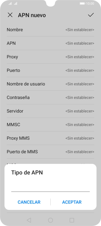 Introduce default y pulsa ACEPTAR. Introduce default y pulsa ACEPTAR.