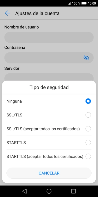 Pulsa Ninguna para desactivar la función. Pulsa Ninguna para desactivar la función.