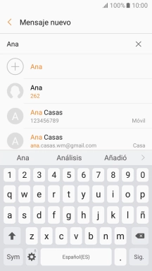 Pulsa el contacto deseado. Pulsa el contacto deseado.