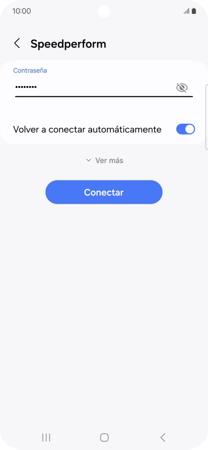 Introduce la contraseña de la red wifi y pulsa Conectar. Introduce la contraseña de la red wifi y pulsa Conectar.