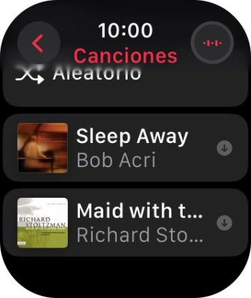 Desplázate a la categoría o a la lista de reproducción deseada y pulsa el archivo de música deseado. Desplázate a la categoría o a la lista de reproducción deseada y pulsa el archivo de música deseado.