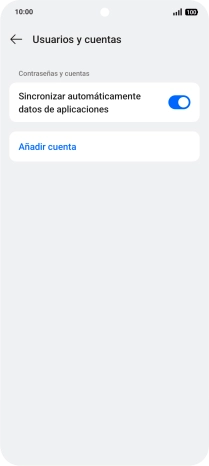 Pulsa Añadir cuenta. Pulsa Añadir cuenta.