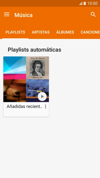 Pulsa una categoría y desplázate al archivo de música deseado. Pulsa una categoría y desplázate al archivo de música deseado.