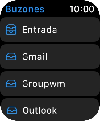 Pulsa la cuenta de correo electrónico deseada. Pulsa la cuenta de correo electrónico deseada.