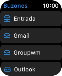 Pulsa la cuenta de correo electrónico deseada. Pulsa la cuenta de correo electrónico deseada.