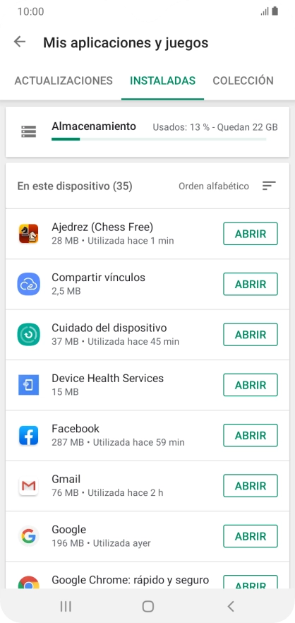 Pulsa la app deseada. Pulsa la app deseada.