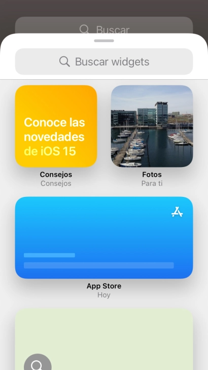 Pulsa el widget deseado. Pulsa el widget deseado.