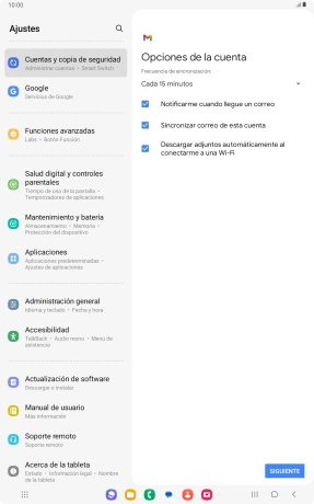 Si aparece en la pantalla esta imagen, tu cuenta de correo electrónico ha sido reconocida y configurada automáticamente. Sigue las indicaciones de la pantalla para introducir más información y terminar la configuración. Si aparece en la pantalla esta imagen, tu cuenta de correo electrónico ha sido reconocida y configurada automáticamente. Sigue las indicaciones de la pantalla para introducir más información y terminar la configuración.