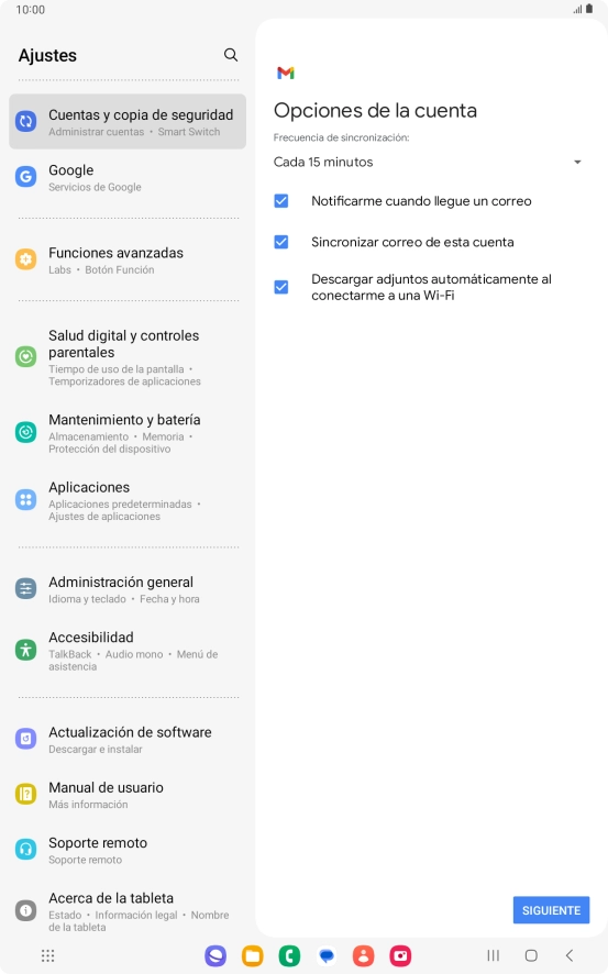 Si aparece en la pantalla esta imagen, tu cuenta de correo electrónico ha sido reconocida y configurada automáticamente. Sigue las indicaciones de la pantalla para introducir más información y terminar la configuración. Si aparece en la pantalla esta imagen, tu cuenta de correo electrónico ha sido reconocida y configurada automáticamente. Sigue las indicaciones de la pantalla para introducir más información y terminar la configuración.