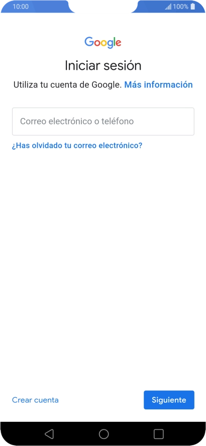 Si no tienes una cuenta de Google, pulsa Crear cuenta y sigue las indicaciones de la pantalla para ver cómo crear una cuenta nueva. Si no tienes una cuenta de Google, pulsa Crear cuenta y sigue las indicaciones de la pantalla para ver cómo crear una cuenta nueva.