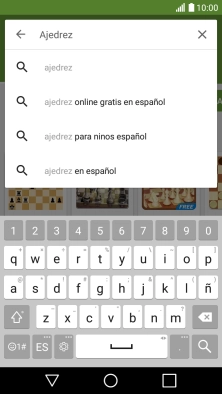 Introduce el nombre del tema o de la app y pulsa el icono de búsqueda.