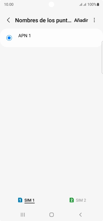 Pulsa la tarjeta SIM deseada.
