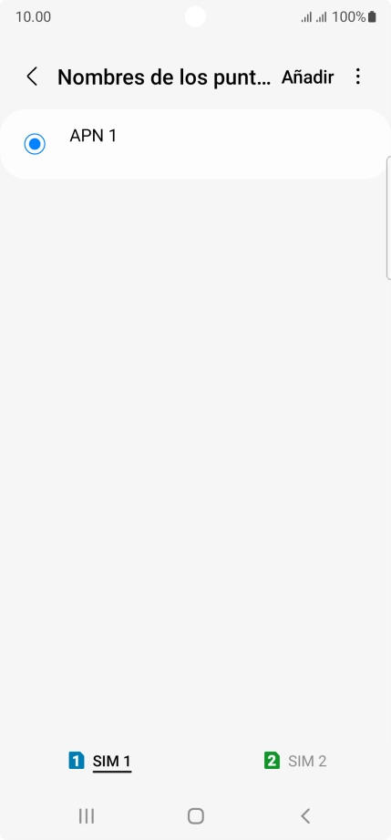 Pulsa la tarjeta SIM deseada.