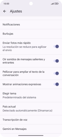 Pulsa Gemini en Mensajes. Pulsa Gemini en Mensajes.