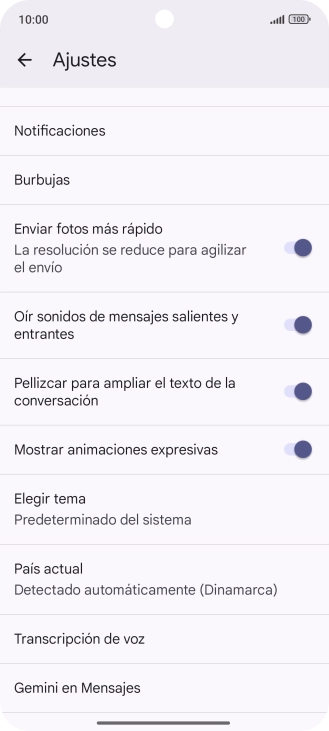Pulsa Gemini en Mensajes. Pulsa Gemini en Mensajes.