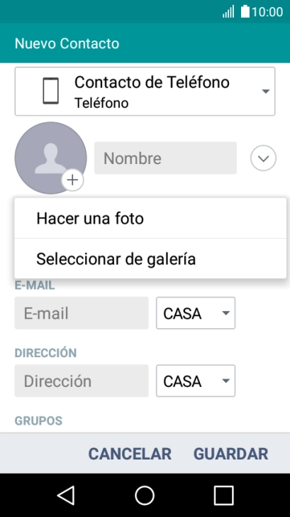 Pulsa Seleccionar de galería. Pulsa Seleccionar de galería.
