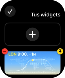 Pulsa el icono de soltar un widget en el widget deseado para liberarlo de su posición en la parte superior del grupo. Pulsa el icono de soltar un widget en el widget deseado para liberarlo de su posición en la parte superior del grupo.