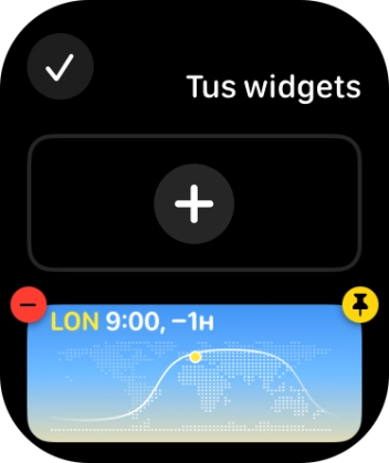 Pulsa el icono de soltar un widget en el widget deseado para liberarlo de su posición en la parte superior del grupo. Pulsa el icono de soltar un widget en el widget deseado para liberarlo de su posición en la parte superior del grupo.