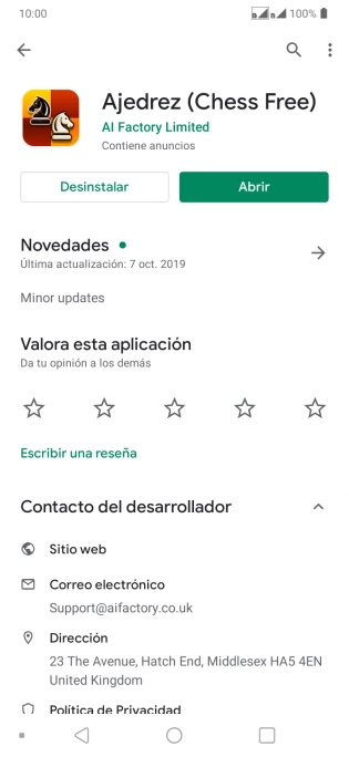 Pulsa Desinstalar.