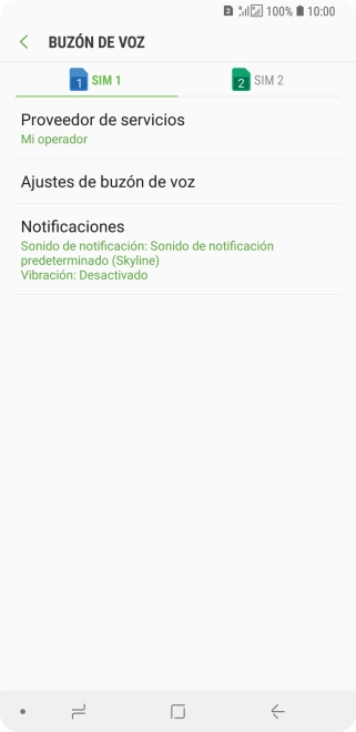 Pulsa la tarjeta SIM deseada.
