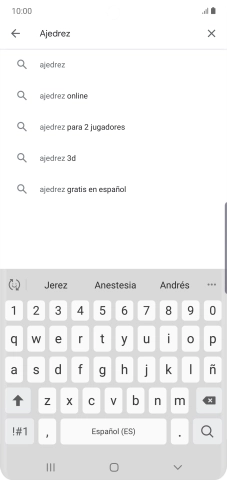 Introduce el nombre del tema o de la app y pulsa el icono de búsqueda. Introduce el nombre del tema o de la app y pulsa el icono de búsqueda.