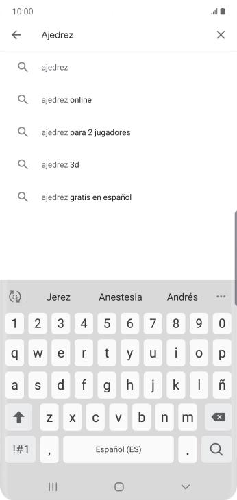 Introduce el nombre del tema o de la app y pulsa el icono de búsqueda. Introduce el nombre del tema o de la app y pulsa el icono de búsqueda.