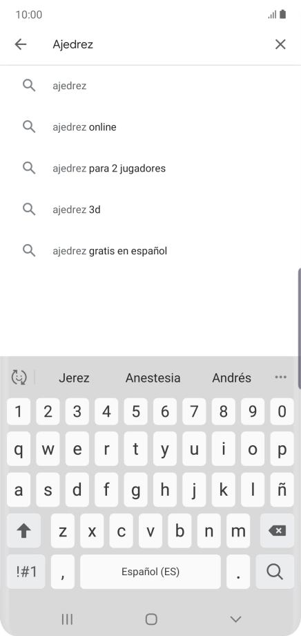 Introduce el nombre del tema o de la app y pulsa el icono de búsqueda. Introduce el nombre del tema o de la app y pulsa el icono de búsqueda.