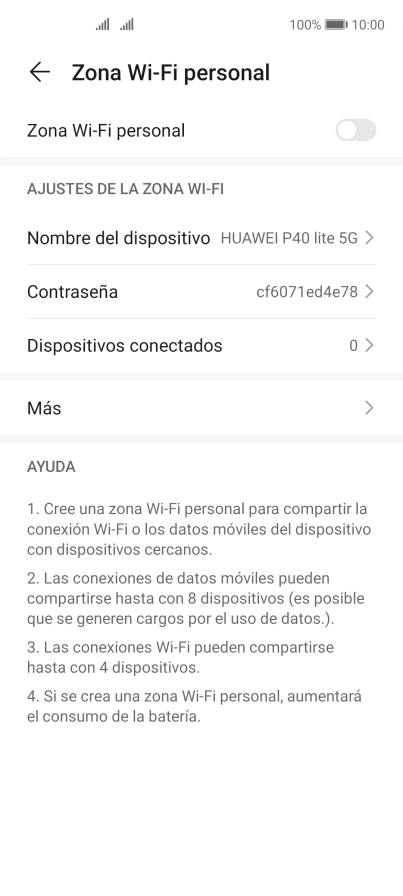 Pulsa Nombre del dispositivo. Pulsa Nombre del dispositivo.
