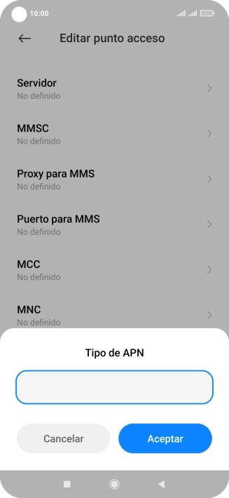 Introduce default y pulsa Aceptar. Introduce default y pulsa Aceptar.