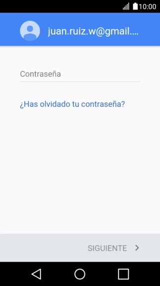 Pulsa Contraseña e introduce la contraseña de tu cuenta de Google. Pulsa Contraseña e introduce la contraseña de tu cuenta de Google.