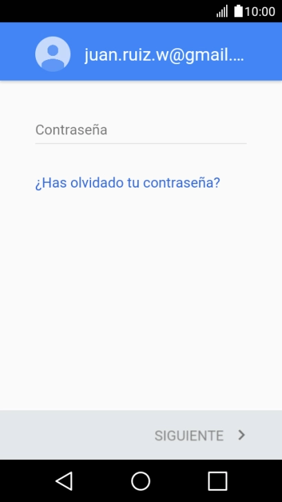 Pulsa Contraseña e introduce la contraseña de tu cuenta de Google. Pulsa Contraseña e introduce la contraseña de tu cuenta de Google.