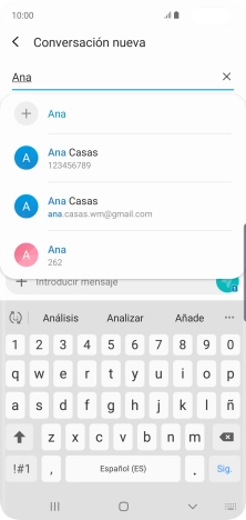 Pulsa el contacto deseado.