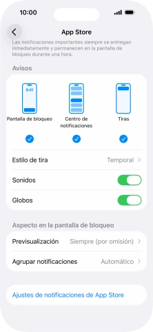 Pulsa Agrupar notificaciones. Pulsa Agrupar notificaciones.