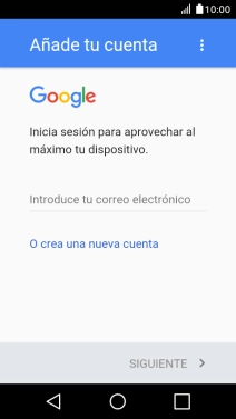 Pulsa Introduce tu correo electrónico e introduce el nombre de usuario de tu cuenta de Google. Pulsa Introduce tu correo electrónico e introduce el nombre de usuario de tu cuenta de Google.