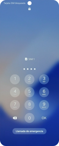 Si es necesario desbloquear la tarjeta SIM, introduce el código PIN y pulsa OK. Si es necesario desbloquear la tarjeta SIM, introduce el código PIN y pulsa OK.