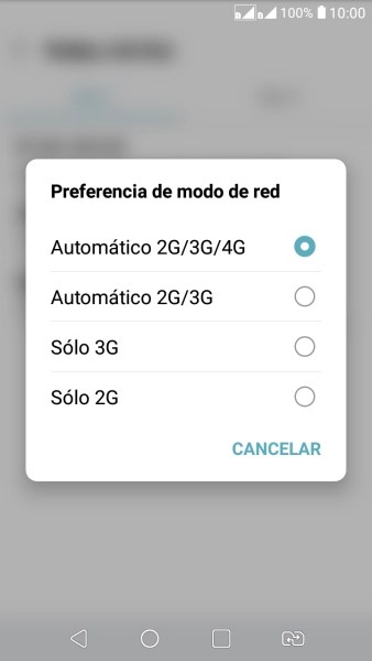 Pulsa el tipo de red deseado. Pulsa el tipo de red deseado.