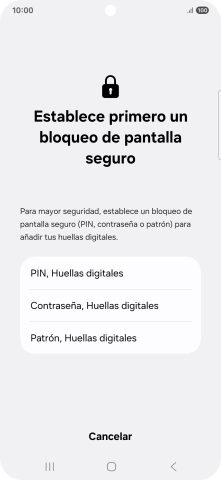 Pulsa el código de seguridad deseado y sigue las indicaciones de la pantalla para crear un código de seguridad del teléfono adicional. Pulsa el código de seguridad deseado y sigue las indicaciones de la pantalla para crear un código de seguridad del teléfono adicional.
