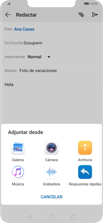 Pulsa Archivos y desplázate a la carpeta deseada. Pulsa Archivos y desplázate a la carpeta deseada.