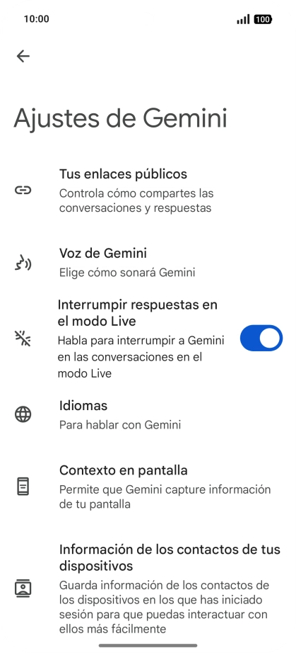 Sigue las indicaciones de la pantalla para seleccionar los ajustes deseados. Sigue las indicaciones de la pantalla para seleccionar los ajustes deseados.