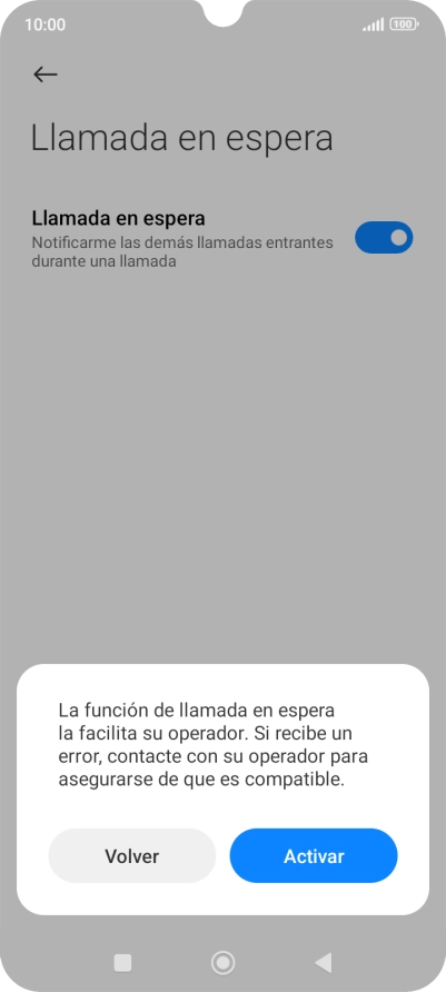 Si activas la función, pulsa Activar. Si activas la función, pulsa Activar.