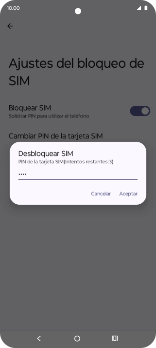 Introduce tu código PIN y pulsa Aceptar. Introduce tu código PIN y pulsa Aceptar.