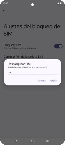 Introduce tu código PIN y pulsa Aceptar. Introduce tu código PIN y pulsa Aceptar.