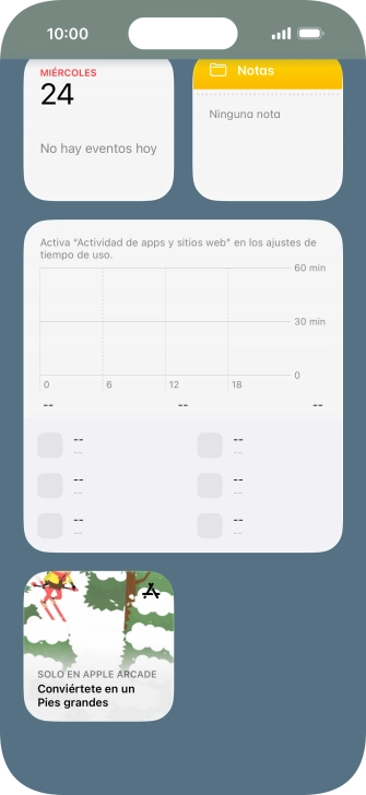 Pulsa el widget deseado hasta que aparezca un menú emergente en la pantalla. Pulsa el widget deseado hasta que aparezca un menú emergente en la pantalla.