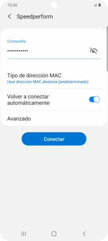 Introduce la contraseña de la red wifi y pulsa Conectar. Introduce la contraseña de la red wifi y pulsa Conectar.