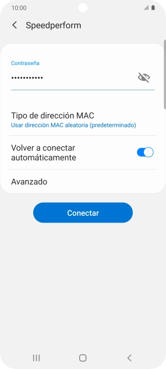 Introduce la contraseña de la red wifi y pulsa Conectar. Introduce la contraseña de la red wifi y pulsa Conectar.