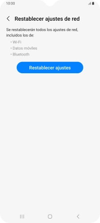 Pulsa Restablecer ajustes. Pulsa Restablecer ajustes.