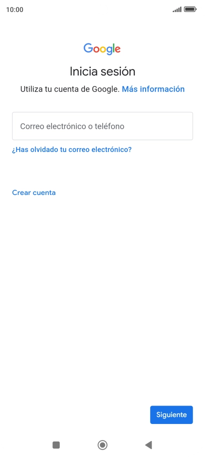 Si no tienes una cuenta de Google, pulsa Crear cuenta y sigue las indicaciones de la pantalla para ver cómo crear una cuenta nueva. Si no tienes una cuenta de Google, pulsa Crear cuenta y sigue las indicaciones de la pantalla para ver cómo crear una cuenta nueva.